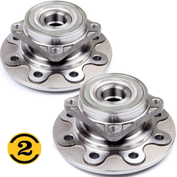 (4WD) Front Wheel Bearing Hub Assembly Fit Dodge Ram 2500 1994 1995 1996 1997 1998 1999 Hub Bearing(2 Pack) w/8 Lugs 4x4, 2-Wheel ABS, Replace 515012 (DANA 60 Axle)