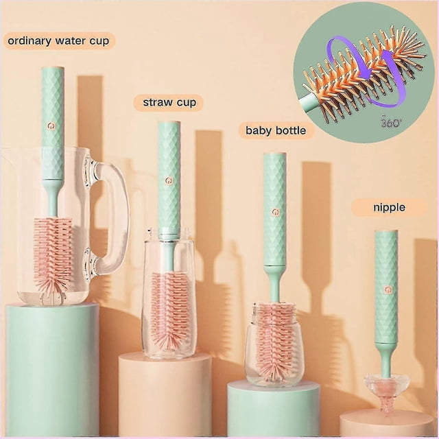 4pcs Electric Silicone Bottle Brush, Electric Bottle Brush Set With Bottle Brush Rechargeable Bottle Brush