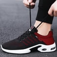 thumbnail image 5 of [Breathable Men's Sports Shoes] Breathable Comfortable Men's Sports Shoes | Fashionable Woven Knitting, Shock-Absorbing, Mid Top Lace Up - Suitable for Outdoor Sports, Jogging, Walking, 5 of 9