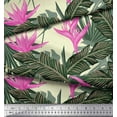 thumbnail image 3 of Soimoi Cotton Cambric Fabric Floral & Leaves Tropical Fabric Prints By Yard 42 Inch Wide, 3 of 3