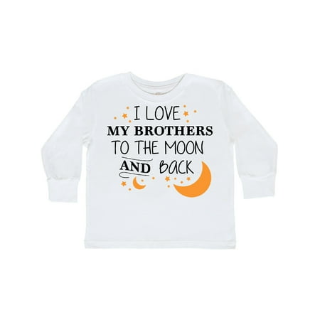 

Inktastic I Love My Brothers To The Moon and Back Gift Toddler Boy or Toddler Girl Long Sleeve T-Shirt