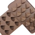 thumbnail image 3 of Emoji Chocolate Mold 2 PCS Emoticon Shaped Candy Making Molds Cute Silicone Baking Mold Ice Cube Tray Mini Pudding Gummy Maker (2 PCS Large Emoji) Xemadio WMZL-166-2, 3 of 5