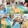 thumbnail image 5 of Coastal Beach Area Rugs 8'x10', Washable Small Throw Rugs for Living Room Patio, Cartoon Summer Ocean Chairs Sky Blue Waves Indoor Outdoor Rug Non-Slip Low Pile Carpet Runner Reversible Floor Mats, 5 of 8