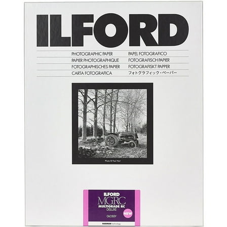 Ilford Multigrade V RC Deluxe Glossy Surface Black & White Photo Paper, 190gsm, 5x7", 25 Sheets
