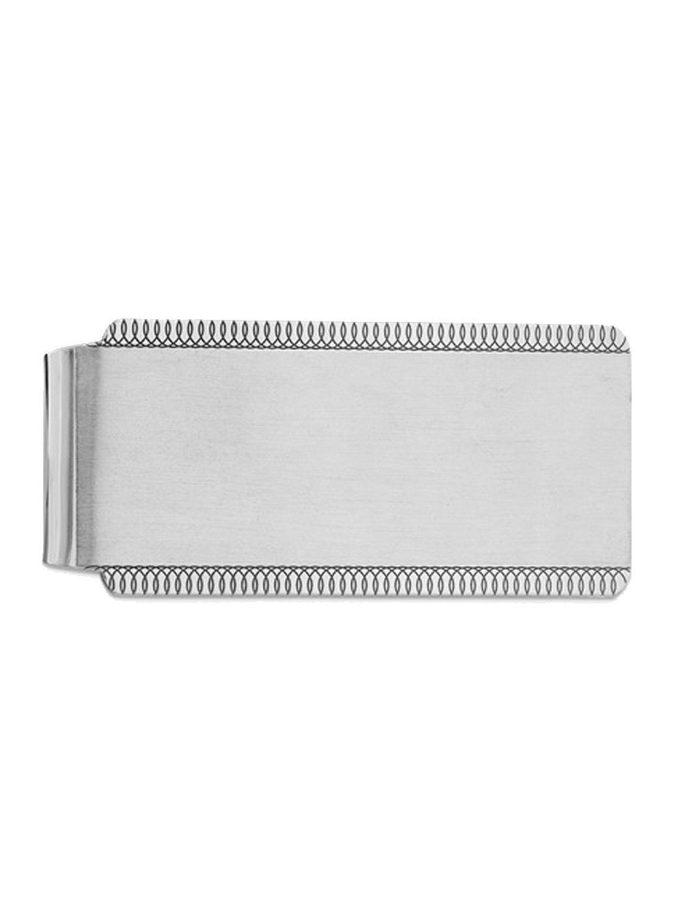Mens Rhodium-Plated Satin Money Clip in Sterling Silver - image 3 of 3