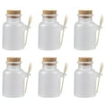thumbnail image 1 of EeaseMX 6 juegos de botellas de sales de baño, botella de madera con corcho, 100 g, rellenables, para mascarillas en polvo, 1 of 7