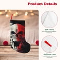 thumbnail image 4 of Picia Red And White Screaming Demon Skull for 18in Christmas Stockings, Xmas Stocking for Kids, Holiday and Family Stocking for Fireplace or Party Decoration, 4 of 7