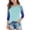 Mint Green, variant on Rvasteizo Kids Gradient Raglan 3/4 Sleeve Crew Neck Pullover Youth Top