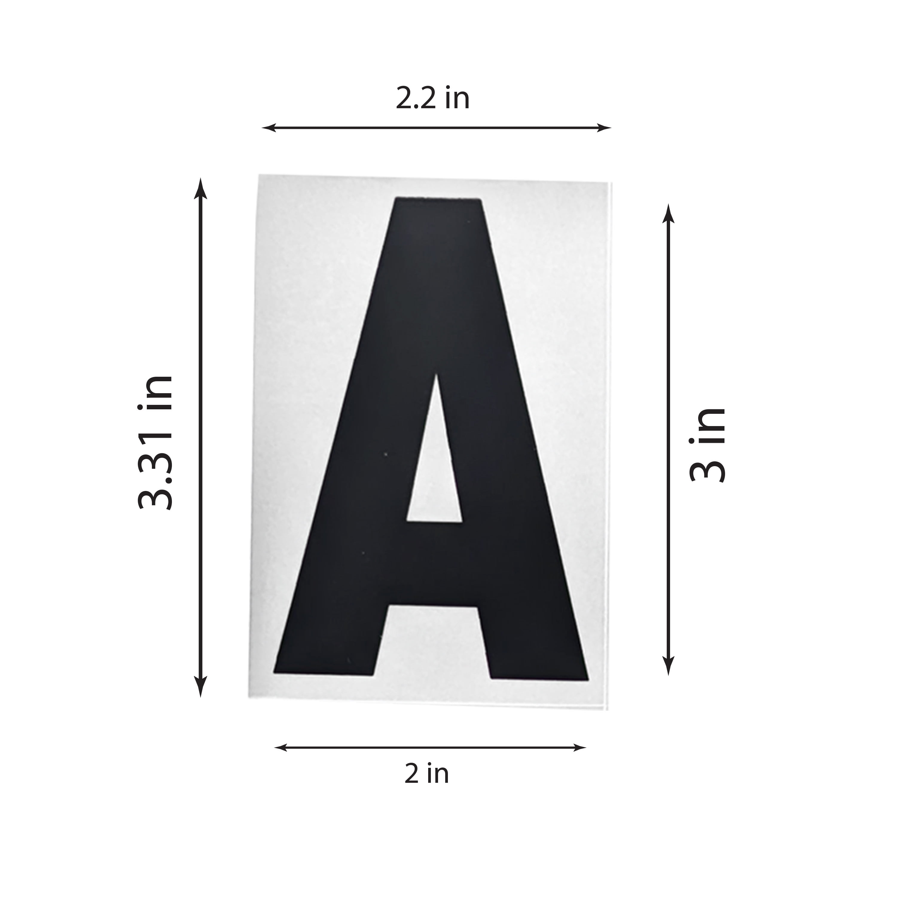 (5 pack) Hy-Ko 3 inch Reflective Vinyl Letter Kit, 65 Self-Adhesive Stickers for Mailbox or Signs