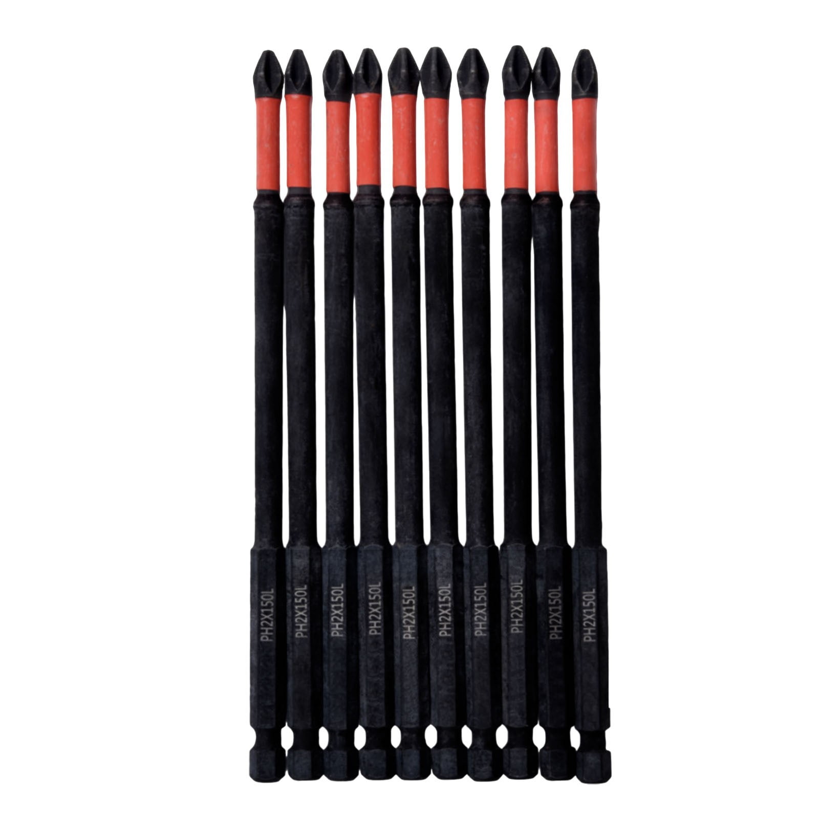 10Pcs Ph2 Magnetic Screwdriver Bit Set Anti-Slip Long Driver Drill Bits 1/4Inch Hex Shank Quick Change For Manual Screwdrivers 150Mm Fangkenuo