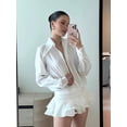 thumbnail image 5 of Women Renee Ruffled Mini Melrose Shirt Dress, 5 of 5