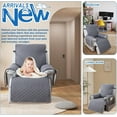 thumbnail image 3 of Aorsher 100% Waterproof Recliner Chair Covers That Stay in Place, Non-Slip Recliner Cover with 5 Pockets, Elastic Straps, Washable Reclining Chair Protector for Kids, Pets, Dogs, Light Gray, 28in, 3 of 16