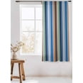 thumbnail image 3 of Sheer Curtains 63 Inch Length, Colorful Striped Semi Sheer Curtains Light Filtering Window Treatment, Modern Stripes Art Farmhouse Privacy Voile Drapes for Living Room Bedroom 52x63 Inch, 3 of 7
