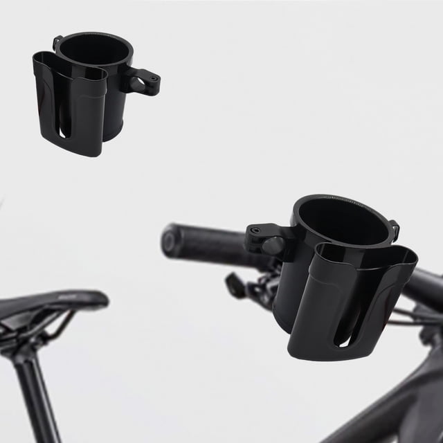Universal Clip-On Cup Holder with Phone Slot | 2-in-1 Drink & Mobile Organizer for Stroller, Bike, Wheelchair, Scooter, Treadmill | Adjustable ABS Clamp | 360° Rotation | Fits Most Cup Sizes | 1