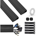 thumbnail image 1 of Desk Cable Management - 2 Packs, 16 Inch J Channel Cable Raceway Under Desk, 1 of 5