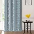 thumbnail image 5 of Lfeey Room Darkening Curtain，Grey Blue Floral Blackout Curtains 63 Inches Long, Set of 2, 5 of 7