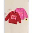 thumbnail image 3 of Gupgi Chandails en Molleton de Saint-Valentin pour Bébé Fille Manches Longues Col Rond Imprimé Lettre Cœur Pulls Hauts de Printemps, 3 of 9