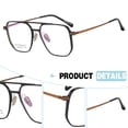 thumbnail image 3 of Gafas de bloqueo de luz azul para mujer/hombre, gafas retro de moda con montura grande, gafas para juegos de ordenador, 3 of 5