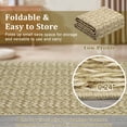 thumbnail image 6 of FairOnly Camel 3'x5'Contemporary Non Slip Area Rug for Bedroom Stain Resistant Low Pile Herringbone Pattern Soft Floor Rug for Living Room Kitchen, 6 of 7