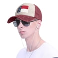 thumbnail image 5 of Men Women North Carolina Flag Distressed Twill Cotton Baseball Cap Vintage Adjustable Dad Hat, 5 of 7