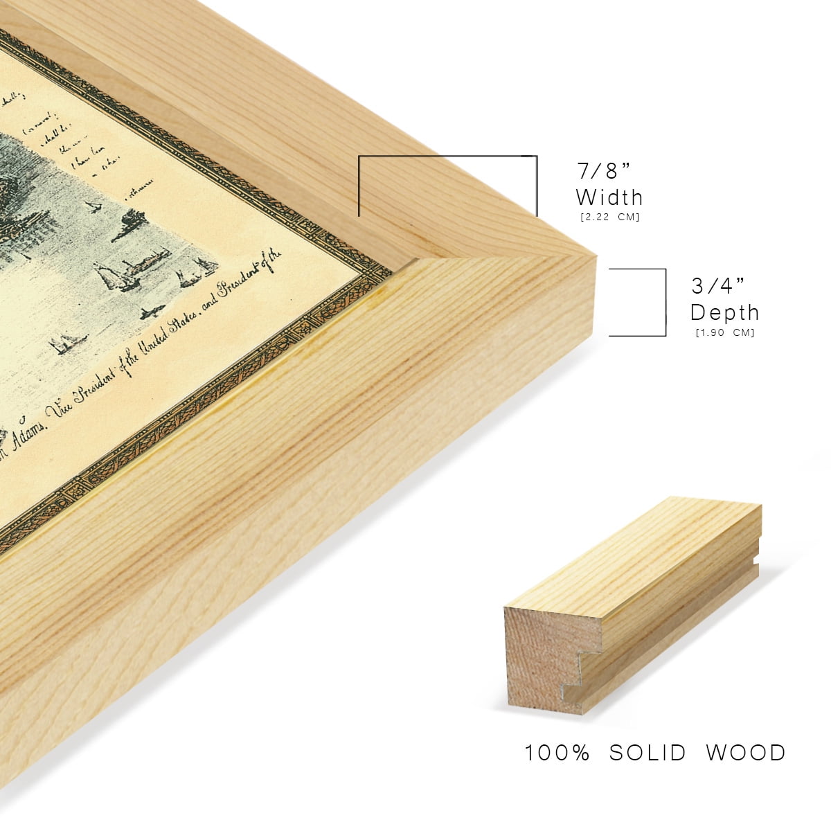 USE D # Proud To Be An American I -Framed Print w/glass-Natural Wood