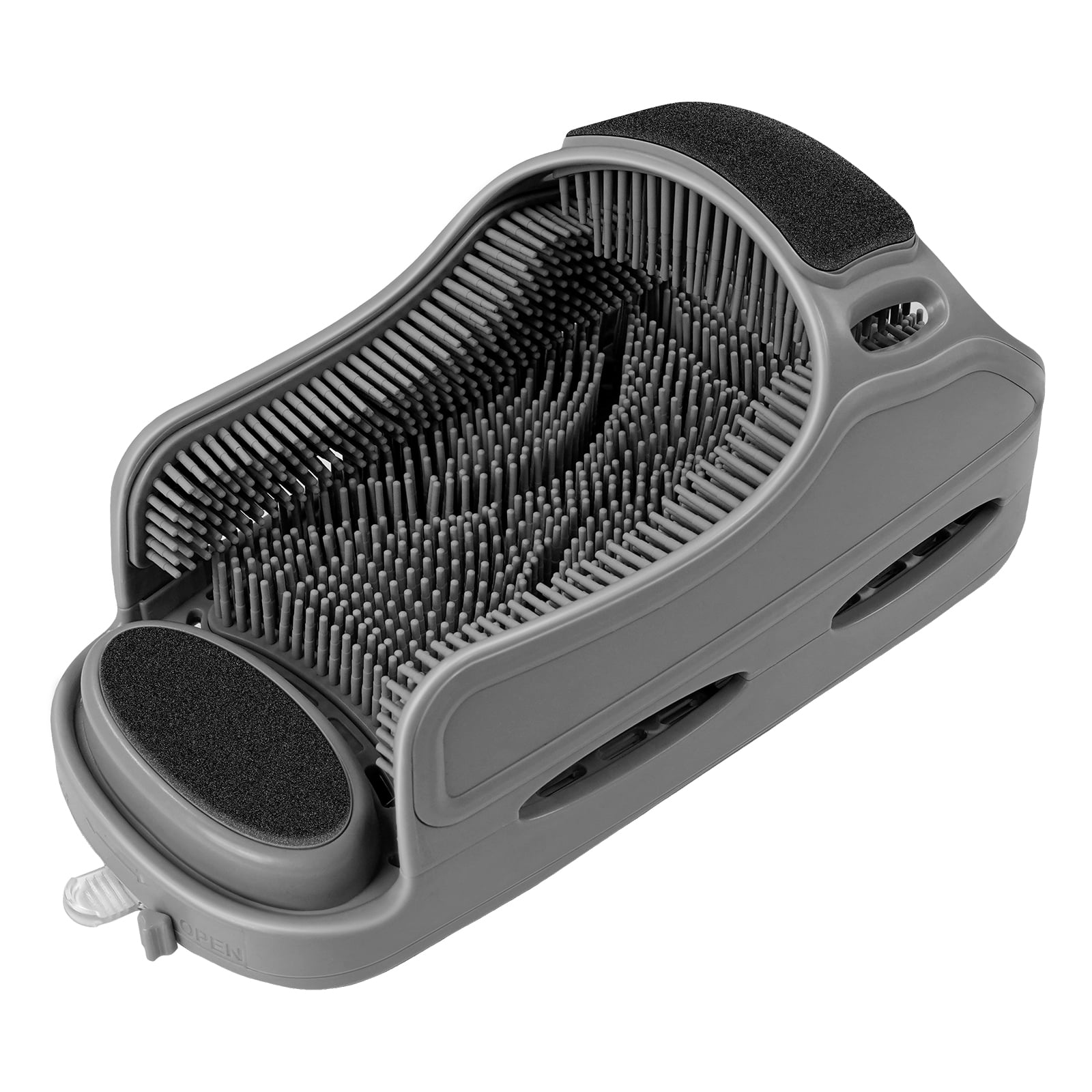 Aukfa Shower Foot Scrubber, Non-Slip Foot Washer Slipper Care for Exfoliating and Cleaning, Gray, 1 Piece