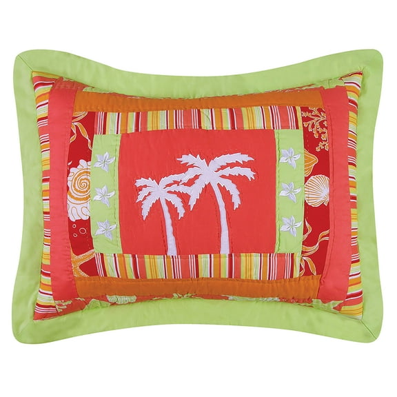 20" x 26" Tropical Paradise Cotton Standard Sham - Machine Washable