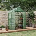 thumbnail image 1 of Bingirl 57x29x77 Inch Portable Walk-In Greenhouse With Three Tiers Of 4 Shelves And One Door And Two Windows, 1 of 7