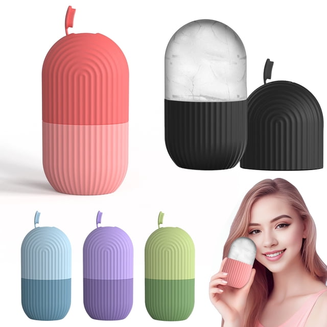 Rouleau de Glace Réutilisable Beauté du Visage Massage Moule à Glace Rétrécissement des Pores Rouleau Rafraîchissant pour la Peau pour Soins de la Peau