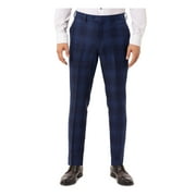 Tallia Sport Mens Linen Plaid Casual Pants