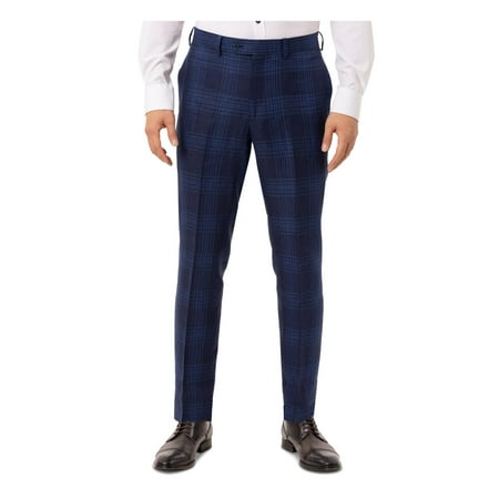 Tallia Sport Mens Linen Plaid Casual Pants