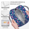 thumbnail image 3 of Fotbe Plants And Flamingos Pattern Lunch Bag , Insulated Lunch Box, Small Leakproof Cooler Food Lunch Containers Reusable Lunch Tote Bags, 3 of 6