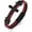 Red and black, variant on Men's Cross Leather Bracelet, Black Religious Sideway Cross Braided Faith Bracelet Bangle Wristband Christian Prayer Jewelry Gift for Men, 8.3 Inch
