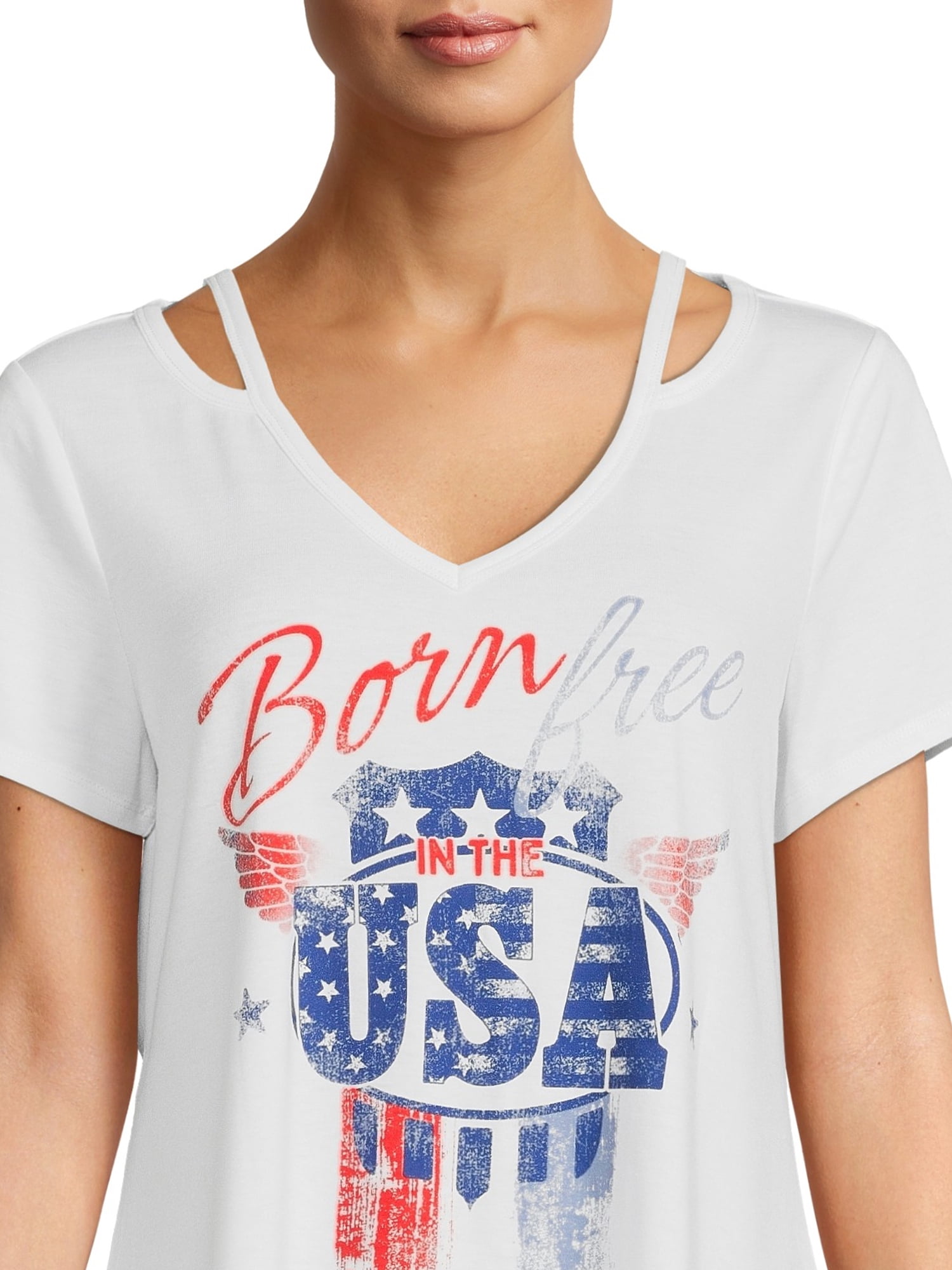 LA Thread Women's Split V-Neck Tee