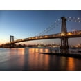 thumbnail image 2 of Setboun, Michel 14x12 Gold Ornate Wood Framed with Double Matting Museum Art Print Titled - Queensboro Bridge and Manhattan from Brooklyn, NYC, 2 of 4
