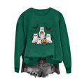 thumbnail image 5 of Aboser Lovely Halloween Sweatshirts for Women Graphic Shirt Classic Crewneck Tunics Warm Cozy Long Sleeve Pullover Sweatshirt Y2k Clothes, 5 of 7