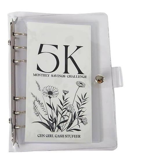 12 Month Envelope Money Saving Challenge Binder, Budget Organizer for Cash Savings, Loose Leaf Binder with Cash Envelopes for Financial Planning A#045 A