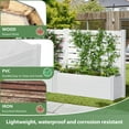 thumbnail image 4 of MAYEERTY 3-Piece Outdoor White PVC Rectangular Planter Box with Trellis for Climbing Plants, Raised Garden Bed, 4 of 10