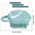 thumbnail image 2 of Dog Cat Bath Brush Comb Silicone Rubber Dog Grooming Brush Silicone Puppy Massage Brush Hair Fur Grooming Cleaning Brush Soft Shampoo Dispenser(blue paw shape), 2 of 5