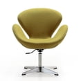 thumbnail image 4 of Manhattan Comfort Raspberry Fabric Accent Chair in Green (Set of 2), 4 of 8