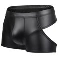 thumbnail image 1 of String Aguichant pour Hommes Lingerie en Faux Cuir Caleçons Courts sous-Vêtements Boxeur Shorts Caleçons Courts String, 1 of 2