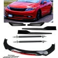 thumbnail image 6 of Front Bumper Lip Body Kit, ABS Side Skirts Lip, Scratch Resistant Front Bumper Lip Splitter Body Kit, Anti-Collision Side Skirt Splitter For 1.9M/6.2FT Wide Cars, 6 of 6