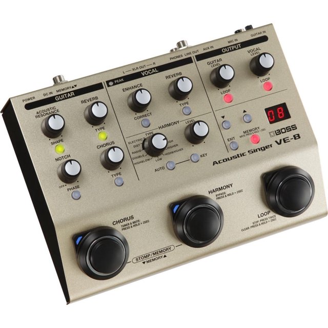 Boss Ve-8 Procesador De Efectos Para El Cantante Acústico Boss VE-8