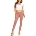 thumbnail image 4 of Moa Collection Women's Elastic Waist Solid Basic Jeggings Stretch Pants, 4 of 4
