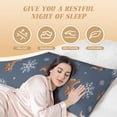 thumbnail image 2 of Yiaed Body Pillow Cover, Ultra Soft Microfiber Pillowcases, Breathable Long Pillow Case, Envelope Closure-Squirrel And Snowflakes (20x54 inch)（Pillow core not included）, 2 of 5