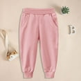 thumbnail image 2 of CAICJ98 Boys Sweatpants Baggy Athletic Joggers for Girls Tapered Leg Sweat Pants with Pockets Fall Clothes Fashion Big Boys Girls Pants (Pink,1-2 Years), 2 of 4