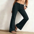 thumbnail image 5 of cocolona Womens Casual Loose Work Pants Elastic Button Waist Straight Wide Leg Travel Lounge Pants with Pockets, 5 of 5