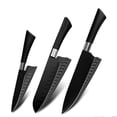 thumbnail image 1 of Akatsuki 3Pcs Kitchen Knives Set Coated Nonstick Chef Knife for Slicing Chopping Meat and Paring Fruits and Vegetables Easy-Grip Handle, 1 of 6