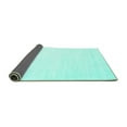 thumbnail image 2 of Ahgly Company Indoor Square Solid Turquoise Blue Modern Area Rugs, 3' Square, 2 of 4