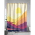 thumbnail image 5 of Shower Curtains Boho Sunset Bath Curtain Mid Century Abstract Natural Scenery Waterproof Bathroom Shower Curtain Set with Hooks Decoration 72 x 72 Inches, 5 of 7